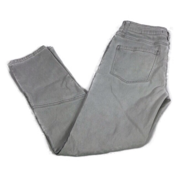 Free People Denim - Free People Patched Knee Pale Gray Skinny Denim 4